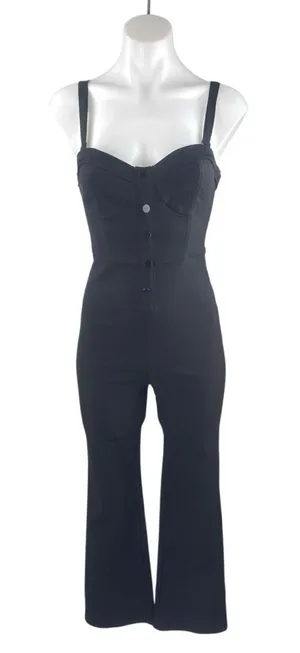 Urban Outfitters Betty Sleeveless Button Up Bustier Cami Tank Romper Jumpsuit XS thumbnail 1