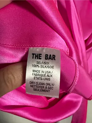 The Bar Asher Silk Backless Top in Bubblegum Hot Pink Size Medium thumbnail 8