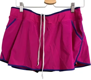 Nike Dri-FIT Tennis Skirt Skorts‎ Magenta Blue Athletic Women L thumbnail 1