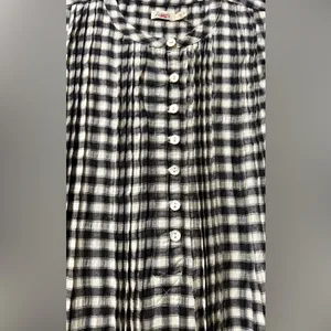 Faherty Isha Sleeveless Gingham Plaid Black / White‎ Shift Dress Size XS $178 thumbnail 5