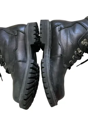 Vtg 90s Harley Davidson motorcycle riding boots women’s black leather grunge thumbnail 5
