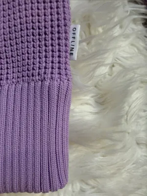 Aerie Offline Cool Down quarter zip slouchy waffle sweater Lively Lilac L thumbnail 11