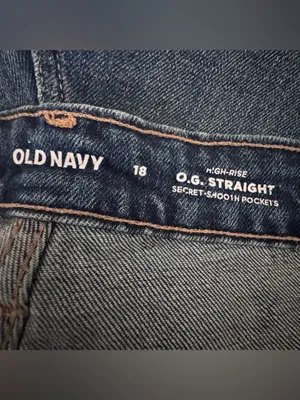 Old Navy OG Straight High Rise Buttonfly Dark Wash Denim Shorts Size-18 thumbnail 4