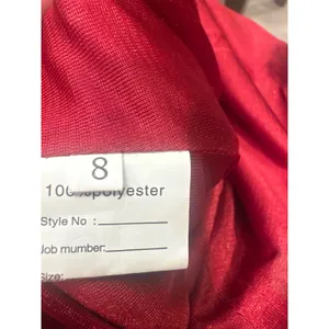 Ruby Red Rhinestone Ruched Prom Dress High Slit Formal Evening Gown Size 8 thumbnail 5