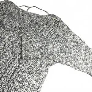 Free People Womans Small $95 Cable Knit Sweater Gray pegasus west end Pullover thumbnail 6