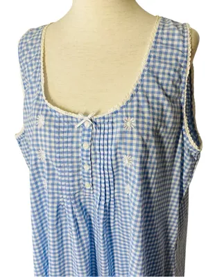 VINTAGE MISS ELAINE Gingham Nightgown thumbnail 4