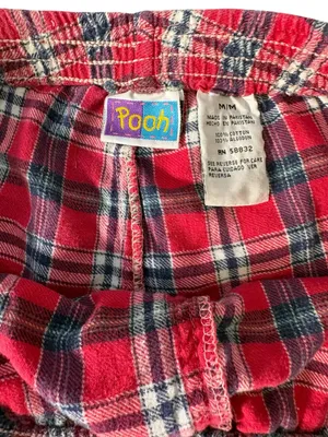 Vintage 90s Disney Winnie the Pooh Tigger Plaid Pajama Shorts Women’s M Y2K thumbnail 8