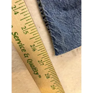 H&M Divided Wide Leg Jeans Women Size 4 Blue Raw Hem High Rise‎ Baggy thumbnail 5