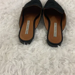 & Other Stories ,Women ,Black ,Suede Flat Loafers ,Mule ,Slippers.Size-7 thumbnail 5