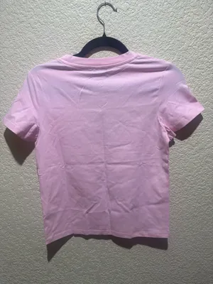 White Fox Relaxed Baby Tee With Love Pink NWT thumbnail 4