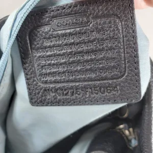Coach Y2K Hobo Bag Black Pebbled Leather Silver Hardware F15064 Medium VTG thumbnail 6