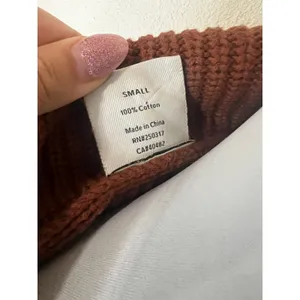Varley Mentone Half Zip Pullover sweater Tortoise Shell Brown chunky knit SMALL thumbnail 6