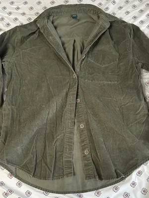 Wild Fable, Xs Green Sage Women’s Button Up Jacket Shacket Corduroy Ribbed thumbnail 1