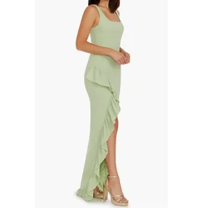 Dress the Population Women’s Charlene Ruffle Maxi Dress Gown Sage Green Size S thumbnail 8