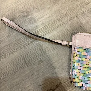 Juicy Couture‎ Y2K Pastel Rainbow Sequin Pouch / Wristlet - HTF thumbnail 2