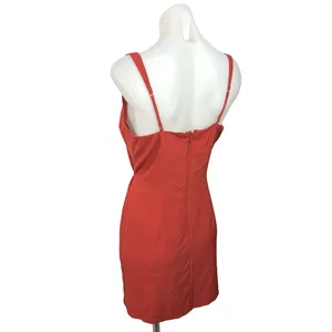 Abercrombie & Fitch Red Square Neck Back Zipper Fit & Flare Mini Dress Size M thumbnail 2