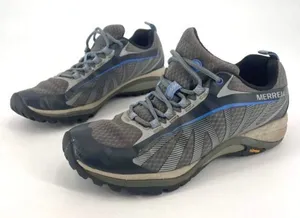 Merrell Women's Siren Edge Vibram Hiking Trail Sneakers Shoes Gray Blue Size‎ 8 thumbnail 1