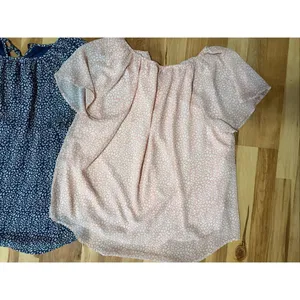 Boutique Pink Blue Leopard Print Chiffon Short Sleeve Top Bundle XL NWOT thumbnail 2