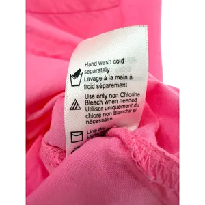 L Space Womens‎ Neon Pink Cotton Button Down Shirt Long Sleeve Relaxed Fit MD thumbnail 5