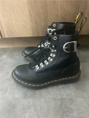 Dr. Martens 1460 Pascal Chain Leather Lace Up Boots Moto Goth Grunge Size 5 thumbnail 2