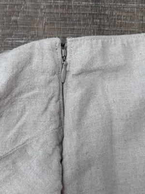 Abercrombie & Fitch Knotted Linen Mini Skirt Beige L Minimalist Coastal Neutral thumbnail 12