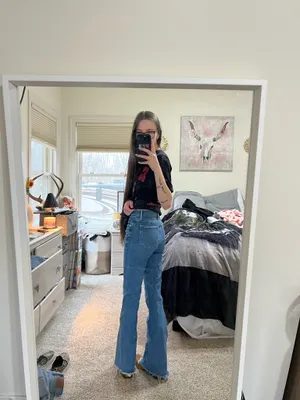 Loft the slim flare high rise jeans thumbnail 2