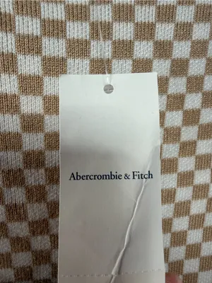 NWT Abercrombie & Fitch Long Sleeve Checkerboard‎ Sweater Dress in Light Brown thumbnail 5