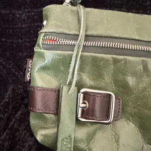 TANO leather handbag | shoulder strap, medium size U2k Green Brown Purse‎ thumbnail 4