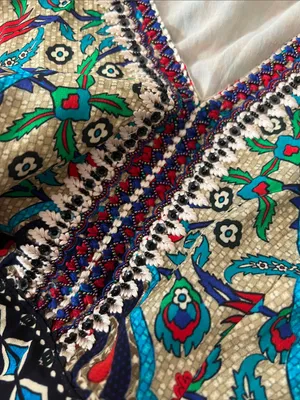 Anthropologie Bhauni by Jyoti Boho Printed Maxi Dress Embellished thumbnail 5