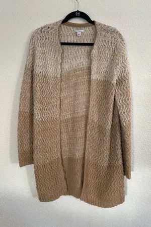 Croft & Barrow Women's‎ Beige Knit Cardigan thumbnail 1