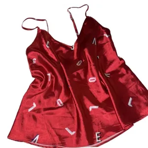NWOT Victoria’s Secret 2019 Valentine’s Day Red Love Letter Satin Cami Sz S thumbnail 4