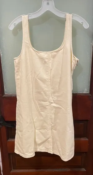 rag & bone Cream Scoop Neck Denim Dress thumbnail 1