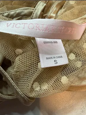 Victoria’s Secret Champagne Satin Sheer Mesh Babydoll Cami Top Size S thumbnail 6