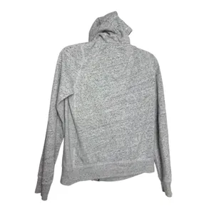 Abercrombie & Fitch Y2K Heathered Grey Full Zip Hoodie Sweatshirt Women's Small thumbnail 2