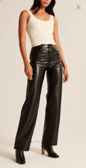 Abercrombie Curve Love Leather Pants thumbnail 1