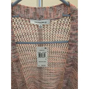 NWT Hooked Up Size XS Women's Rainbow Long Sleeve Duster Cardigan Sweater thumbnail 2