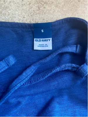 Old Navy Blue Tiered Cami Maxi Dress Cotton Cottagecore Quiet‎ Luxury Coastal S thumbnail 6