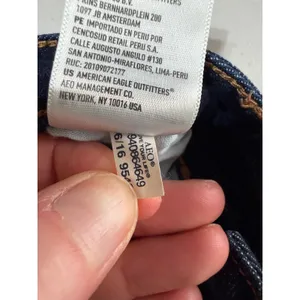 American Eagle Tomgirl Jeans Womens 4 Blue‎ Dark Wash Stretch Denim Casual Indie thumbnail 5