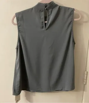 SHEIN MOTF Gray Sleeveless Blouse M NEW Corporate Siren Business Casual Classic thumbnail 2