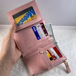Wallet for Women,Trifold Snap Closure Wallet,Credit Card Holder Coin Purse thumbnail 5