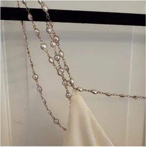 White pearl strap dress thumbnail 4