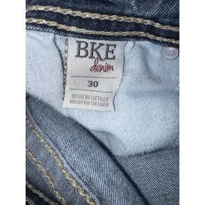 Buckle Bke Denim Jeans Women 30 Low‎ Rise Cropped Thick Stitch Y2K Western Retro thumbnail 7
