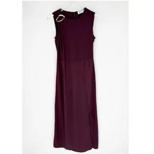 Anna‎ Kay Slit Leg Sleeveless Maxi Dress L Purple Cocktail thumbnail 2