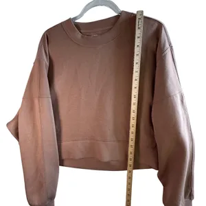 YPB Abercrombie &‎ Fitch Motion Oversized Cropped Sweatshirt Brown XL Athleisure thumbnail 6
