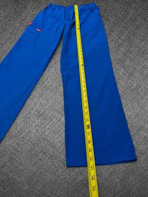 Dickies Medical Royal Blue Scrub Pants Elastic Waist Cargo Uniform Medium thumbnail 7