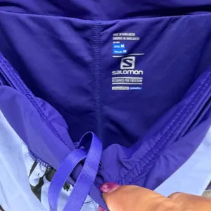 Salomon Elevate 2 in 1 Running Shorts Womens M Purple Abstract Print Athletic thumbnail 11