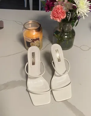 Boutique White Strappy Heels thumbnail 3