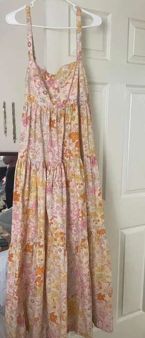 Free People Floral Maxi Sun Dress thumbnail 1