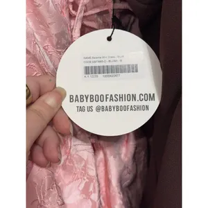 NWT Babyboo Salome Mini Dress Blush Jacquard Fit & Flare Cocktail Dress Size M thumbnail 9