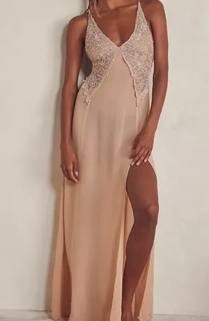 Free People “Current Obsession Maxi Slip” Dress - Pink Sand Dune thumbnail 1